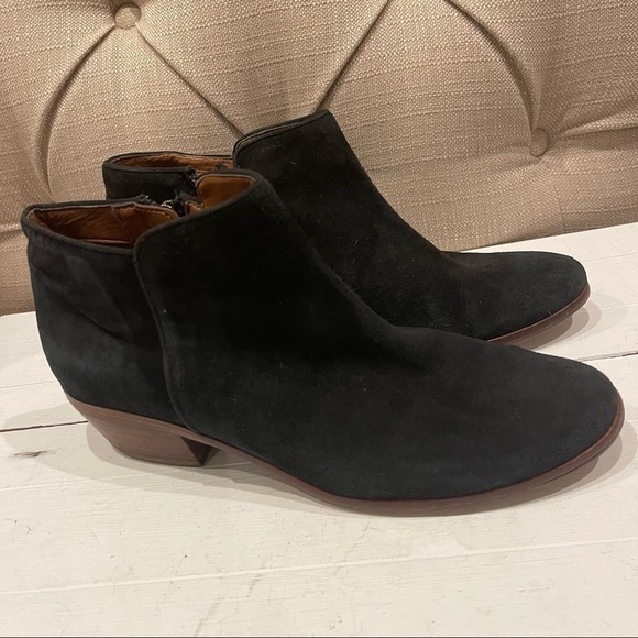 Sam Edelman PETTY ANKLE BOOTIE Black Suede Size 7.5 - Picture 4 of 12
